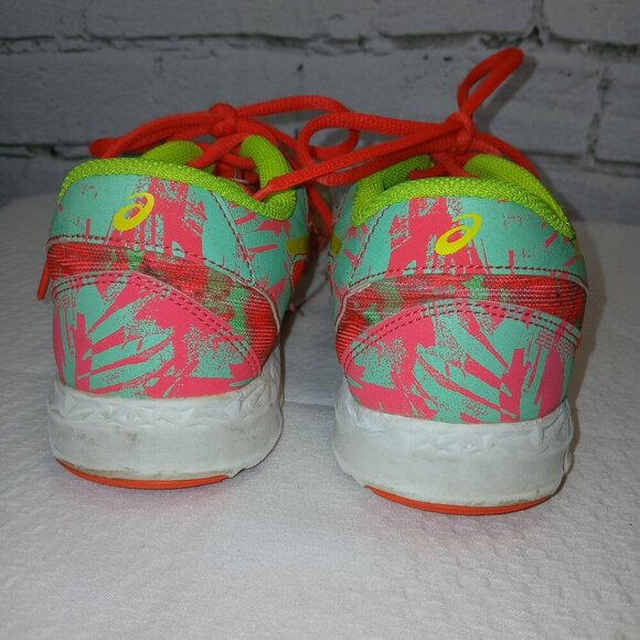 ASICS GEL ATHELETIC RUNNING SHOES, YOUTH SIZE 4 1\2, BRIGHT NEON COLORS - Picture 5 of 9